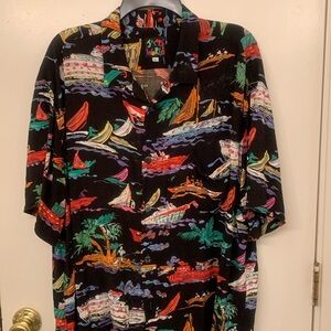 Jam's World XL Men's Vintage Hawaiian shirt. EUC, 100% rayon, gorgeous colors!